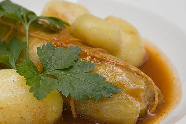 Cabbage Rolls with Caraway Potatoes