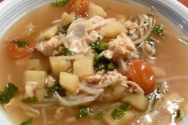 Cambodian Fish Soup with Pineapple and Bean Sprouts