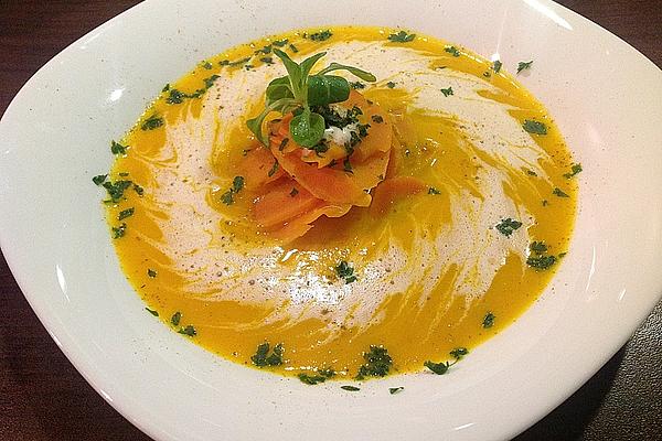 Carrot Soup with Coconut, Ginger and Curry