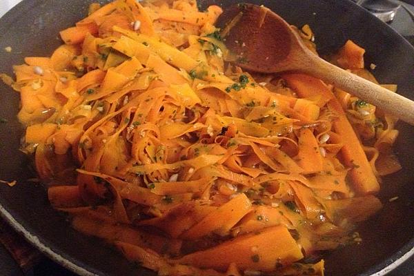 Carrot Spaghetti in Olive Oil