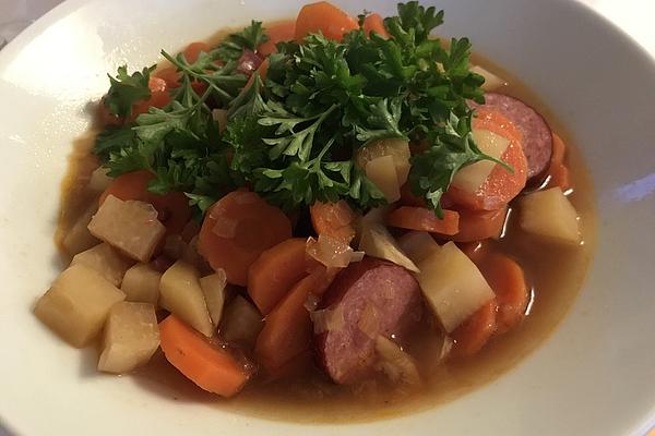 Carrot Stew with Cabanossi
