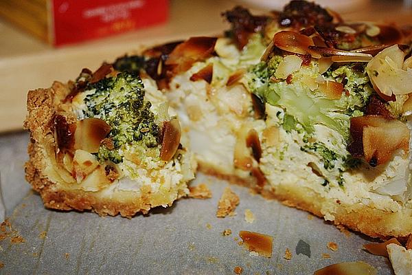 Cauliflower Broccoli Almond Quiche