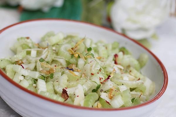 Celery Salad with Walnuts and Pecorino Cheese