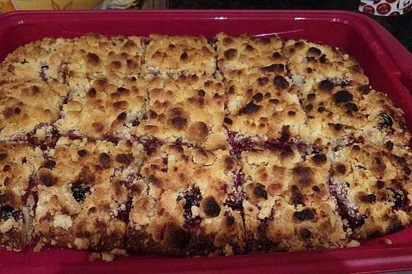 Cherry Crumble Cake from Tray