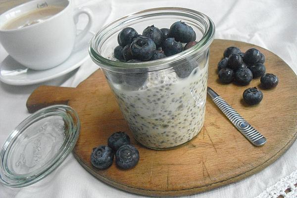 Chia Pudding with Blueberries