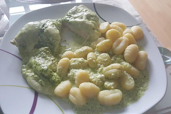 Chicken Breast Fillet with Pesto and Gnocchi