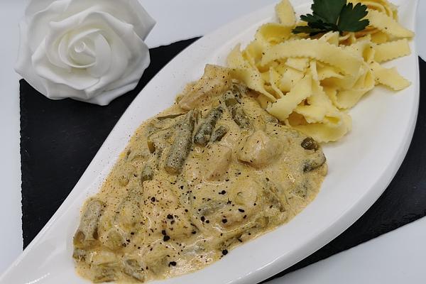 Chicken Breast in Sour Cream with Green Beans