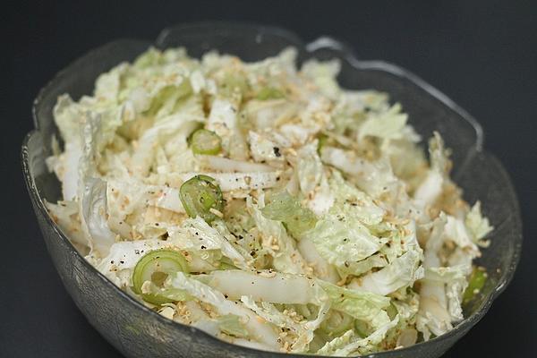 Chinese Cabbage Salad with Crunchy Dressing