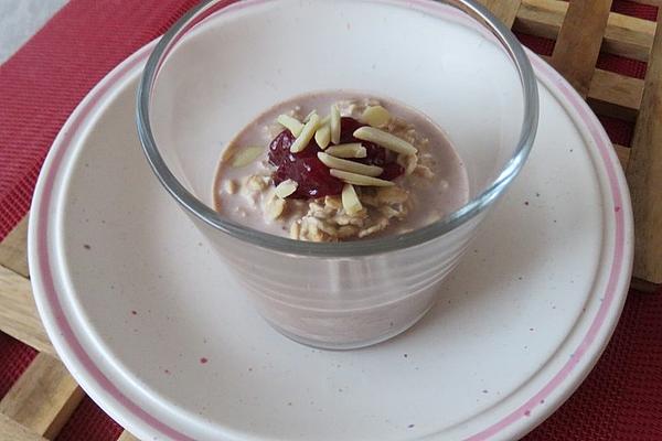 Chocolate-Almond-Rhubarb Porridge