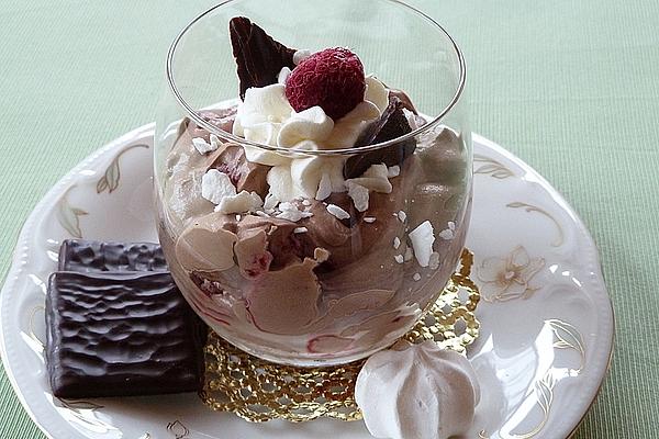 Chocolate Mint Dessert with Raspberries