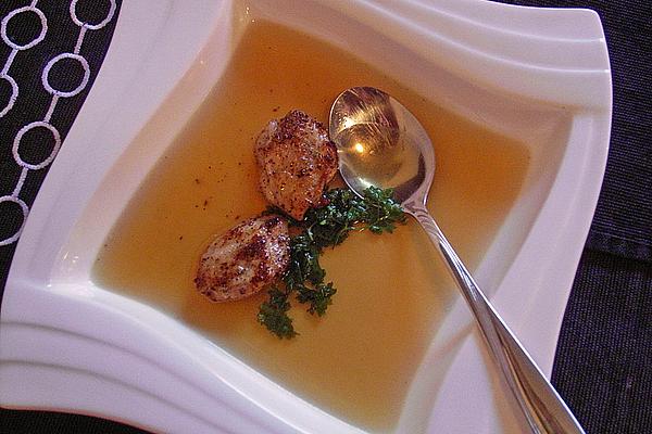 Clear Quail Soup with Fried Quail Breasts