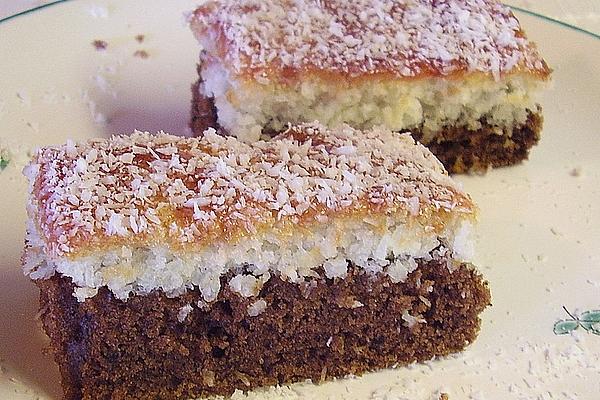 Cocoa Cake with Coconut Topping