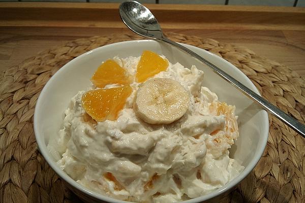 Coconut and Orange Curd with Banana