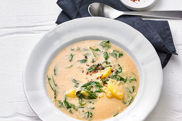 Coconut Spinach Soup with Potatoes