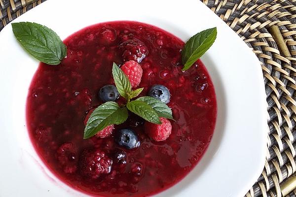 Cold Bowl with Berries or Cherries