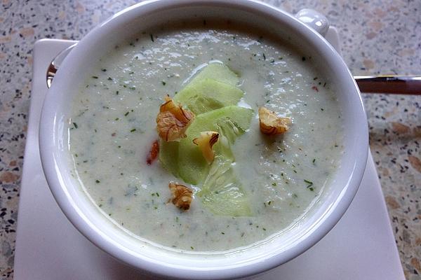 Cold Cucumber Soup with Walnuts