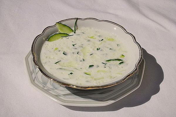 Cold Hungarian Cucumber Soup with Dill