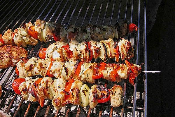 Colorful Grill Skewers with Tzatziki