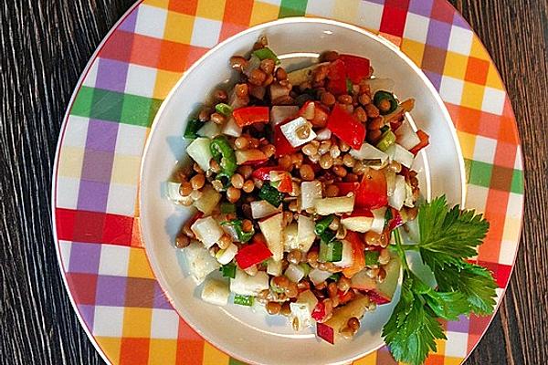 Colorful Lentil Salad with Apples