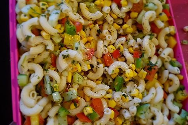 Colorful Pasta Salad Without Mayonnaise