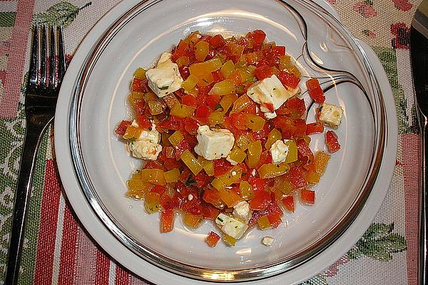 Colorful Pepper Salad with Feta