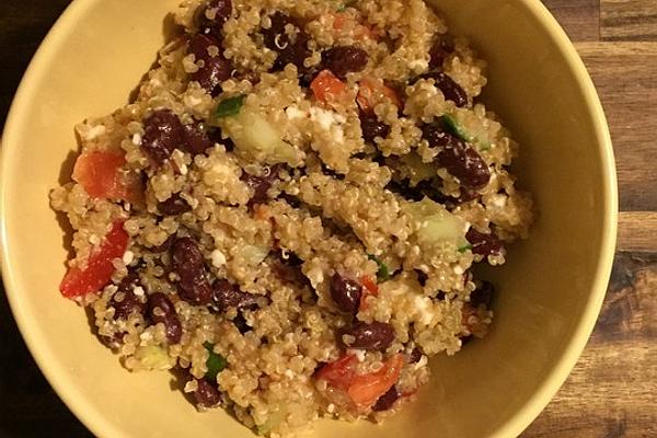 Colorful Quinoa Salad with Sheep Cheese