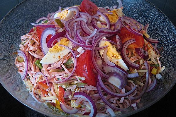 Colorful Summery Swiss Sausage Salad Special