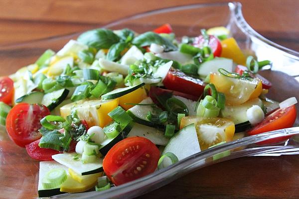 Colorful Tomato and Zucchini Salad