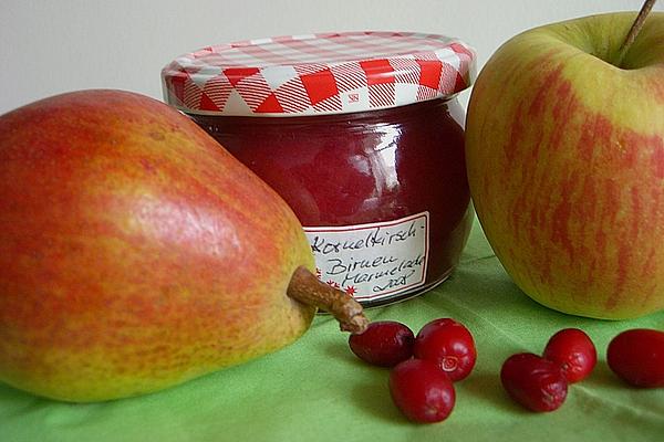 Cornelian Cherries – Jam with Pears