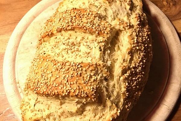 Cream Cheese Bread Stick with Herbs and Sesame Crust