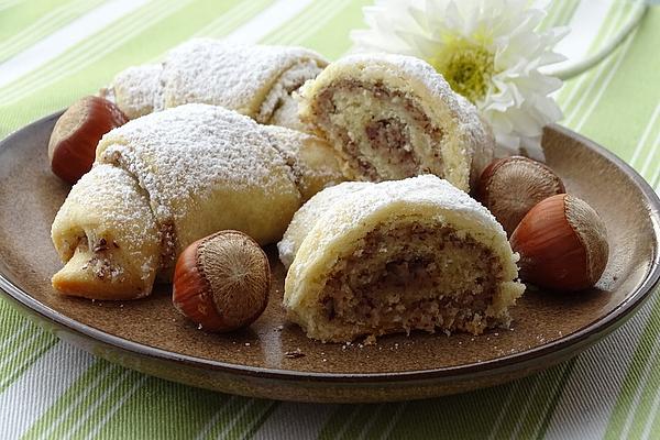 Cream Croissants with Nut Filling