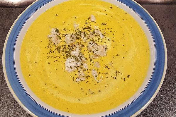 Cream Of Carrot Soup with Turkey Breast