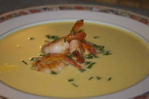 Cream Of Corn Soup with Prawns