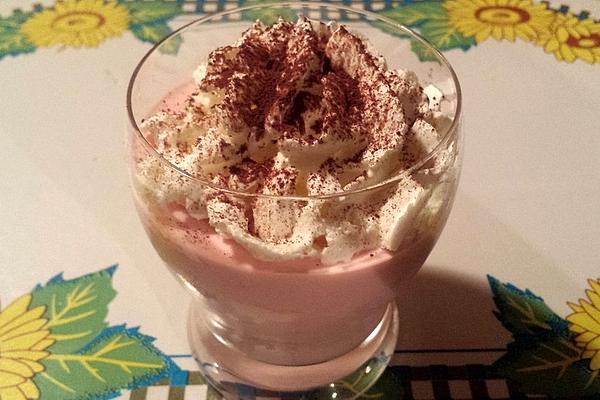Cream – Sour Cream – Dessert with Raspberries
