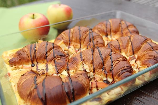 Croissant and Apple Casserole