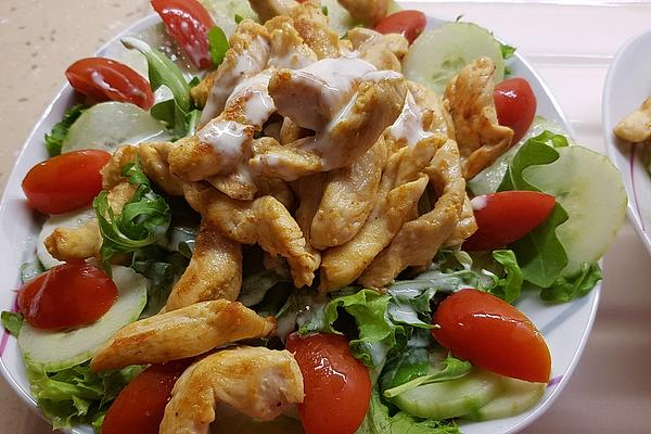 Crunchy Salad with Curry Chicken