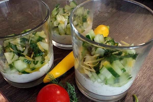 Cucumber and Mint Salad with Mascarpone Cream