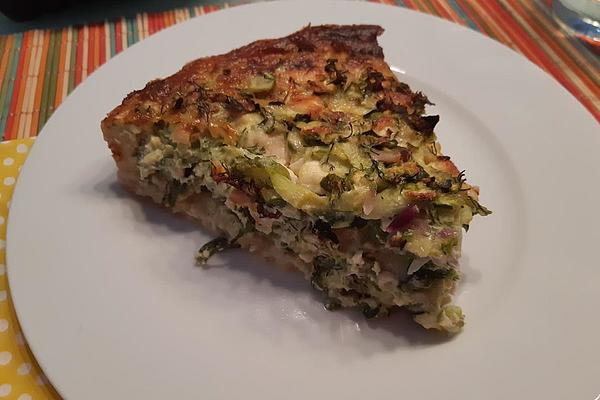 Cucumber Quiche with Sheep Cheese