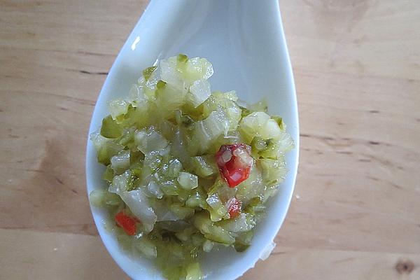 Cucumber Relish Made from Pickled Cucumbers