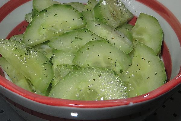Cucumber Salad with Coffee Cream