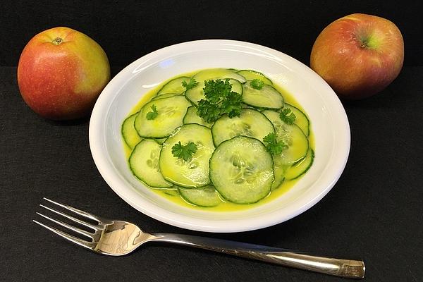 Cucumber Salad with Honey-mustard-apple Dressing