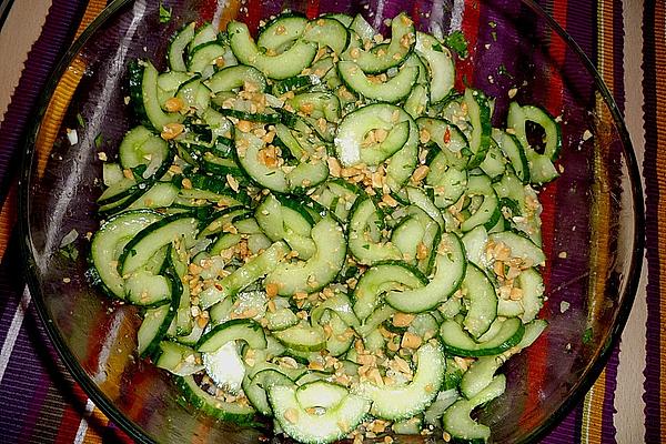Cucumber Salad with Peanuts and Chilli