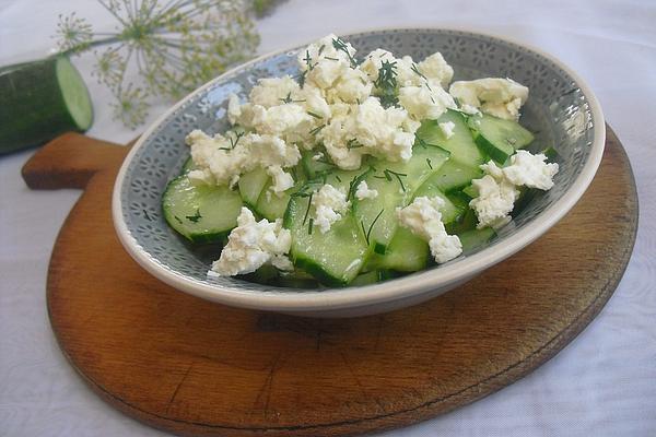 Cucumber Salad with Sheep Cheese