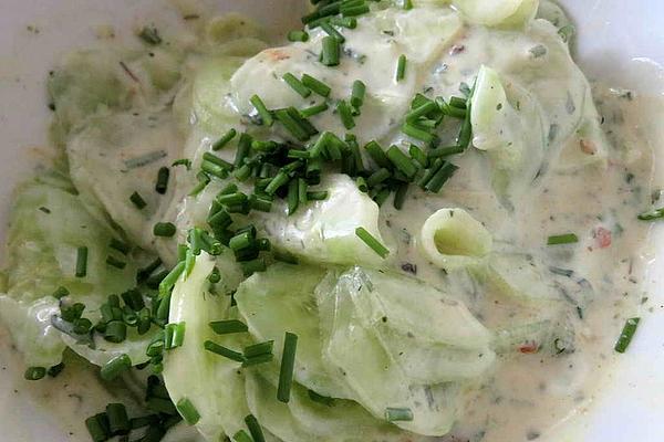 Cucumber Salad with Sour Cream Dressing