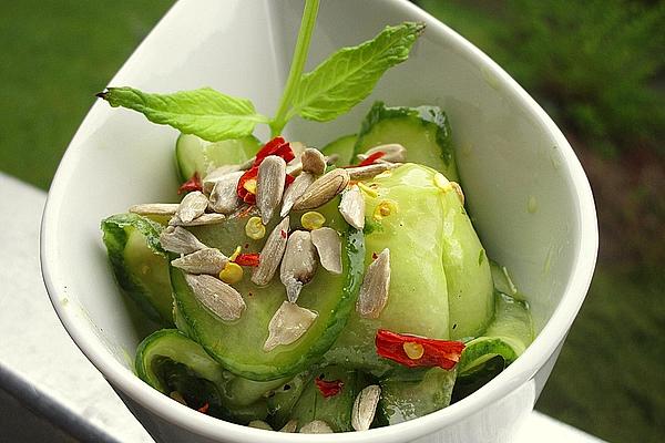 Cucumber Salad with Sunflower Seeds