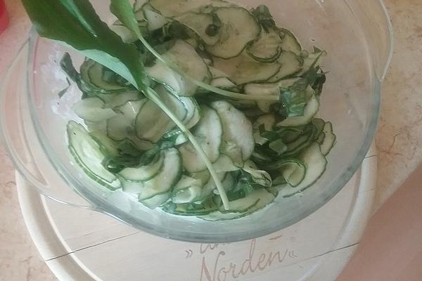 Cucumber Salad with Wild Garlic