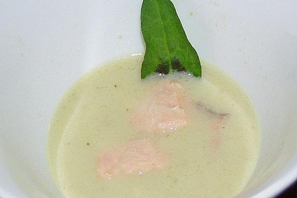 Cucumber Soup with Salmon