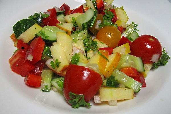 Cucumber, Tomato and Apple Salad