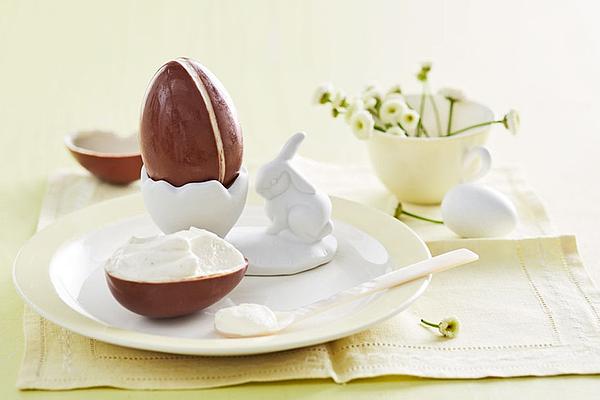 Easter Dessert Served in Egg Egg