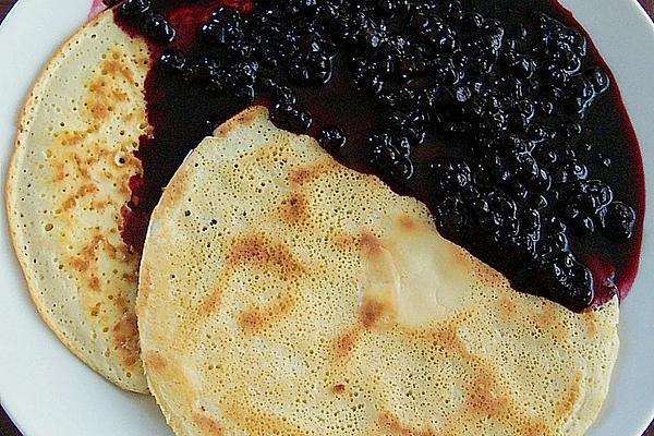 Egg Pancakes with Blueberries